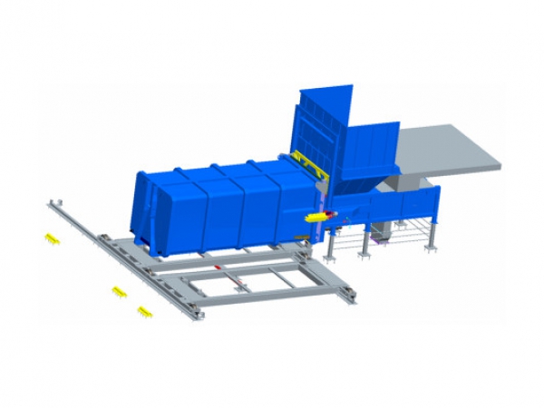 水平分體式壓縮垃圾站(固定平臺卸料)設備